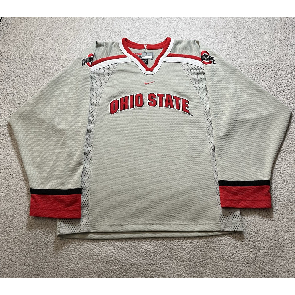 Ohio State Buckeyes Jersey Youth Large Gray Nike Team Vintage Boys Football